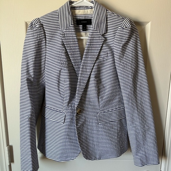 JCREW Seersucker Striped Jacket - Picture 2 of 4